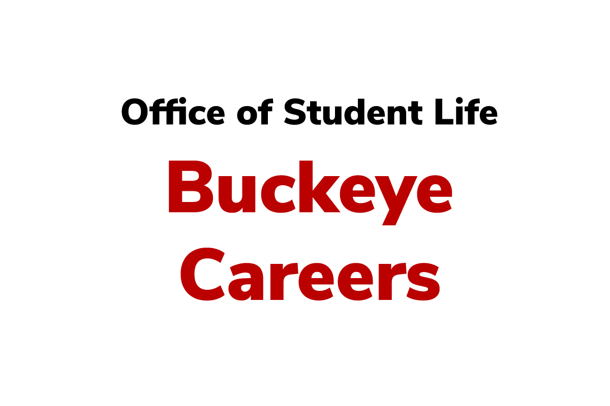 graphic containing the words Office of Student Life Buckeye Careers