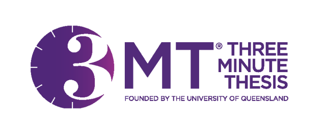 Three Minute Thesis Logo in Purple