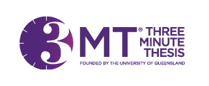 Three Minute Thesis Logo in Purple