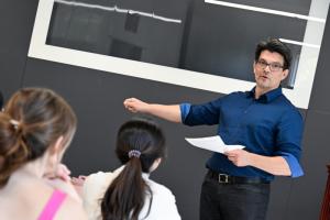 Professor Todd Thompson spoke to postdocs about career opportunities.