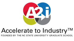Accelerate to Industry Logo with Multicolored A2i Graphic