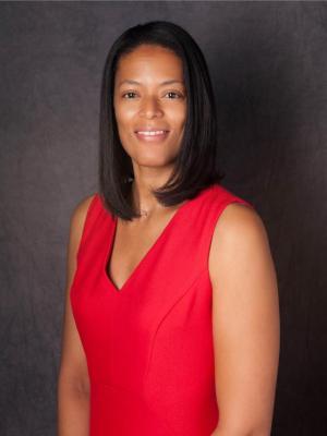 Latonia Stiner-Jones in a Red Dress